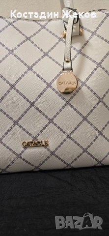  Нова. Дамска оригинална чанта със къса и дълга дръжка. Catwalk., снимка 3 - Чанти - 54477253