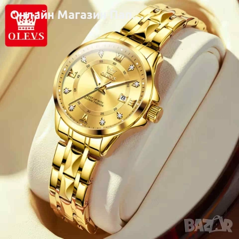 OLEVS 2906 Луксозен Дамски Кварцов Часовник с Календар, снимка 18 - Дамски - 54213667
