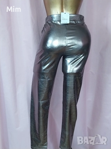 TEZENIS M Оловно сив еластичен клин лак / кожа /, снимка 2 - Клинове - 53980403