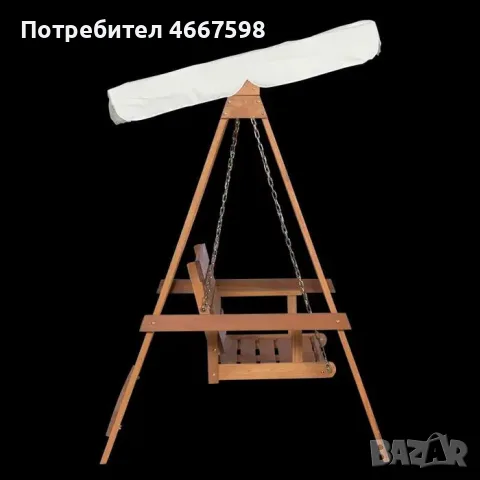 Градинска люлка OLE – дърво Meranti, стилна и удобна за двор и градина, снимка 4 - Градински мебели, декорация  - 55474908