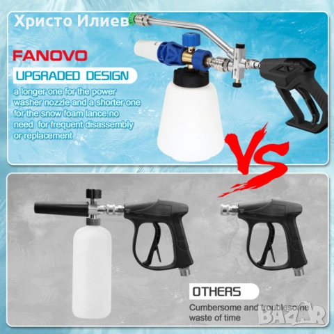 Приставка за водоструйка с двоен конектор бърза връзка и 7 дюзи за почистване, снимка 5 - Градинска техника - 54733448