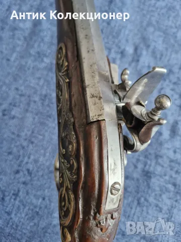 Кремъчна пушка съ сребърни апликации , Германия 1770–1790 гг, снимка 5 - Антикварни и старинни предмети - 55327256