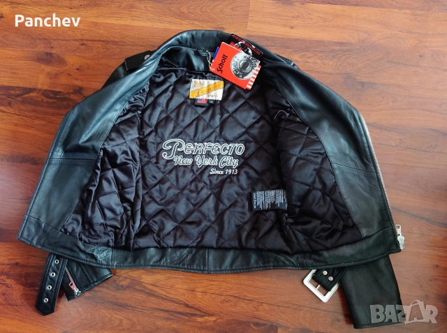 Schott NYC дамско кожено яке, снимка 3 - Якета - 54650766