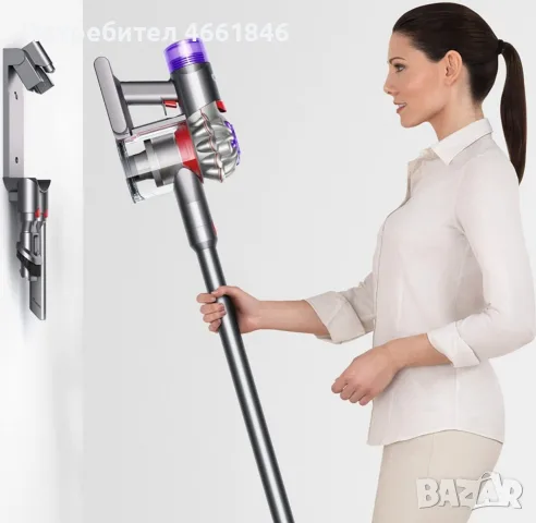 Вертикална безжична прахосмукачка Dyson V8 Advanced – Пълен комплект, с кутия (Като нова), снимка 4 - Прахосмукачки - 55499744