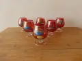 Кристални чаши за коняк 6 бр сервиз Венеция 1970 г, снимка 1