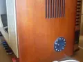 Стар колекционерски български лампов телевизор с покривало и крака., снимка 3