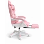 Ергономичен розов геймърски стол с поставка за крака - регулируема облегалка и 2 възглавници , снимка 10