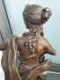 47см-4кг Moreau ЦАМ статуетка/стара френска скулптура/фигура на жена с ангел-херувим, снимка 9
