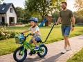 Дръжка водач за обучение по каране на колело метална, снимка 1