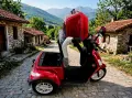 Триколка 1500W,60V,с клаксон,аларма,мигачи,лед,светлини, снимка 2