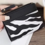 Дамски мултифункционален къс портфейл с зебра , снимка 2