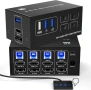 KVM превключвател за 4 компютъра и 2 монитора, HDMI + DP порт 8К 60Hz, снимка 1