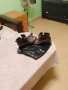 Продавам дамски кожени тъмно кафяви обувки . Размер 39, снимка 1