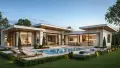 Сглобяема къща Luxury Villa 100 кв.м – Г-образен дизайн с басейн, снимка 1