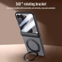 За Samsung Galaxy Z Flip8 Магнитен PC TPU Калъф със Стойка 360°, Матов Гръб и Скрийн Протектор от За, снимка 7