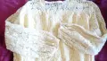 Дантелена жълта блуза - 4XL, снимка 3