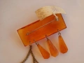 Кехлибарено голямо украшение висулка кехлибар чисто ново с етикет, снимка 7