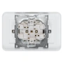 Двоен електрически контакт DeTech DE-9223-52 с рамка, Шуко, 16A, 250V, за вграждане, IP20, бял, снимка 4