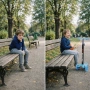 Детска тротинетка 21st Scooter със светещи колела, сгъваема, до 50кг – Синя, снимка 4