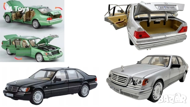 Mercedes-Benz W140 S320 – Луксозна S-класа 1:24, снимка 2 - Коли, камиони, мотори, писти - 54490422