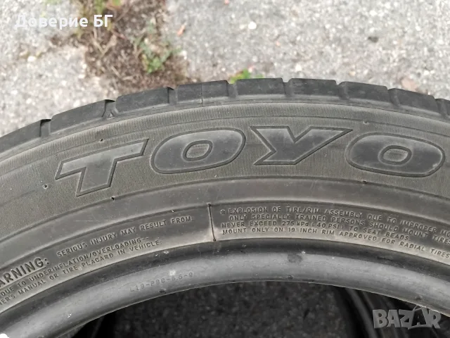 Гуми 225 55 19 Тойо Toyo 4 броя - нов внос. Не са нови! Посочената цена е за един брой гума. , снимка 9 - Гуми и джанти - 55503935