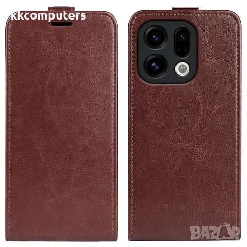 За OPPO Find X9 R64 Texture Вертикален Кожен Калъф със Слот за Карта и Скрийн Протектор – 4 цвята, снимка 4 - Калъфи, кейсове - 55362784