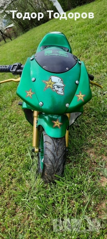 Мини мото ПИСТОВ pocket детски мотор Dirt bike 54cc, снимка 4 - Мотоциклети и мототехника - 54202932