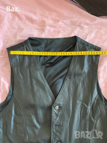  Стилно елече естествена кожа, снимка 8 - Елеци - 23867638