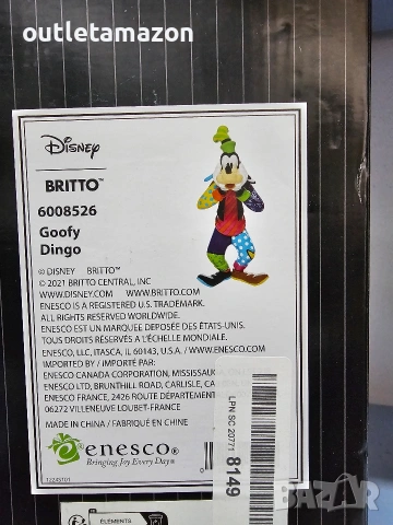 Керамична фигура "Гуфи" "DISNEY by BRITTO, снимка 5 - Колекции - 54420055