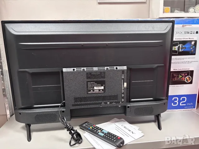КАТО НОВ! Телевизор Crown 32FB22, LCD, 32 inch, 81 см, 1366×768 HD Ready, Черен, снимка 10 - Телевизори - 55517159