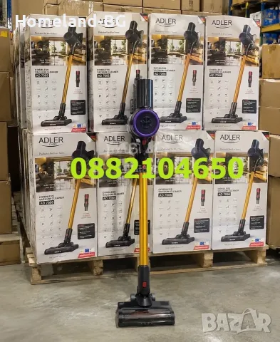 Безкабелна Немска прахосмукачка Adler AD-7086, 140W, 3 степени, LED дисплей, HEPA, LED DUST SCANNER