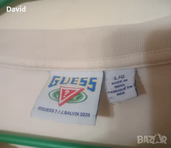 Оригинална мъжка фланелка Guess x J Balvin Collab Lighting Strike , снимка 3 - Тениски - 55564963