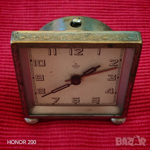 Стар настолен часовник Thiel, будилник, Германия. , снимка 3 - Антикварни и старинни предмети - 54044714