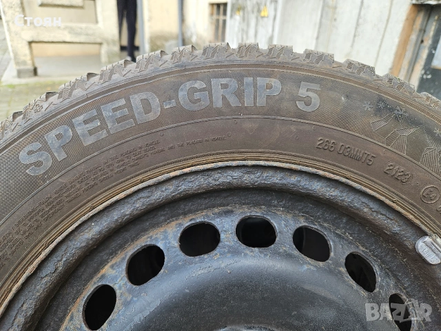 Зимни гуми Semperit 195/65/15 с железни джанти 5 х 112, снимка 6 - Гуми и джанти - 53994498