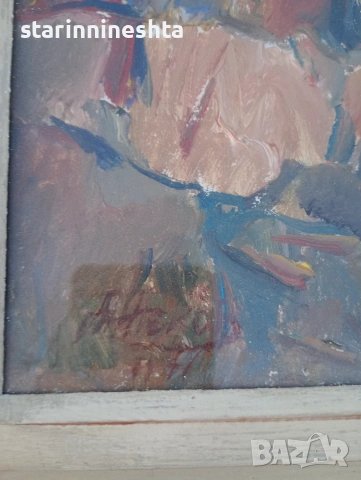 стара Картина художник Любо Иванов (1911–1974)  Любомир Иванов , снимка 4 - Антикварни и старинни предмети - 55077545