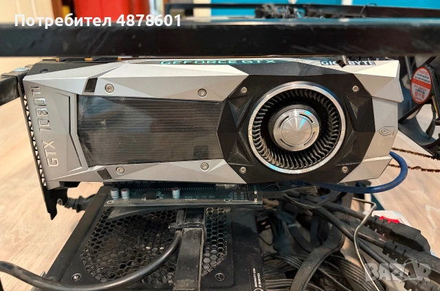 Майнинг Риг Копачка/mining rig 6x Nvidia GeForce GTX 1080 Ti FE 11GB, снимка 3 - Видеокарти - 55190909
