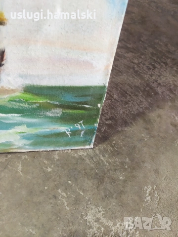 Картина платно/масло Кораб, снимка 3 - Антикварни и старинни предмети - 54049953