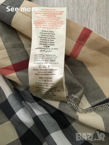 Детска риза/туника на BURBERRY за момиче 6Г/114 см, снимка 8 - Детски Блузи и туники - 54353206