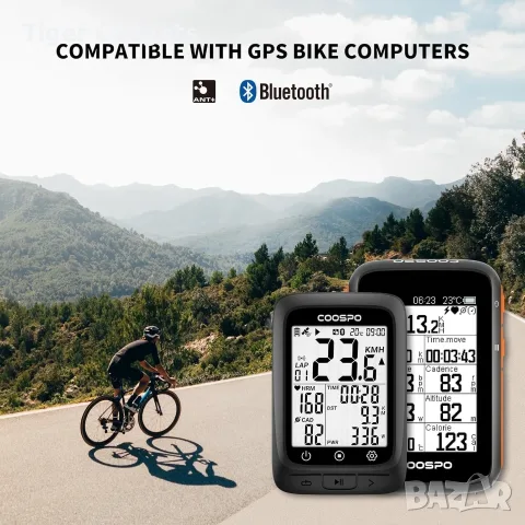 COOSPO BK9C Bluetooth/ANT+ сензор за каданс за велосипед IP67, снимка 4 - Аксесоари за велосипеди - 55423544
