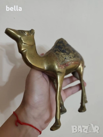 Масивна плътна бронзова фигура на камила , снимка 3 - Антикварни и старинни предмети - 54878399