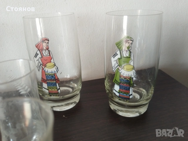 Стъклени български чаши от соца. , снимка 8 - Чаши - 54566003