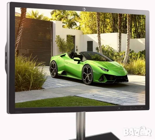 Качествен, Дизайнерски монитор HP ZR2740w. 27 инча, H-IPS матрица, W-LED, 2560x1440p, Премиум стойка