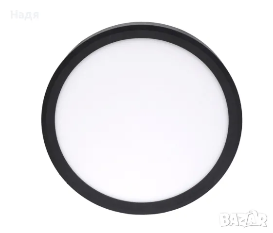 LED плафон бели и черен 23 см, снимка 2 - Лампи за таван - 55358688
