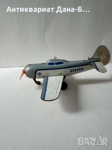 Рядък ретро метален самолет „ДОСААФ“ – СССР, Колекционерска играчка, снимка 2 - Колекции - 54237771