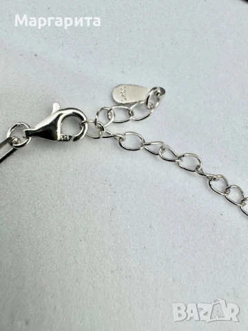 Сребърна гривна с мойсанит ( диамант) 1 карат, снимка 6 - Гривни - 54007550