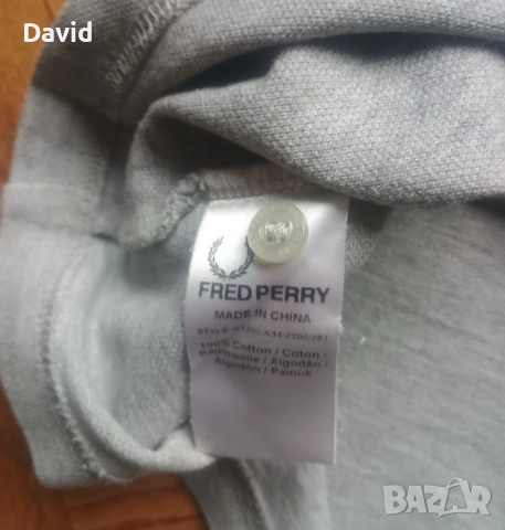 Оригинална Мъжки фланелка с яка Fred Perry , снимка 4 - Тениски - 55062872