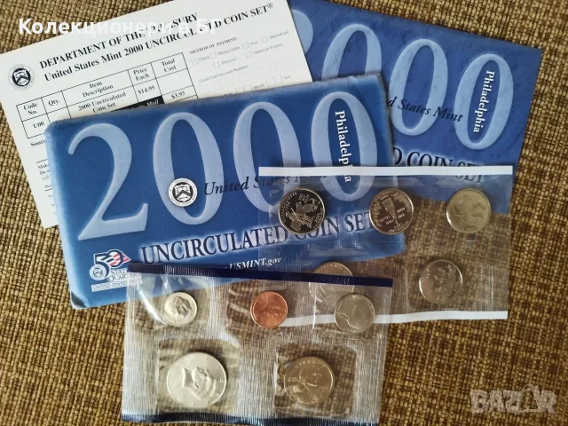  ДВА СЕТА С ДЕСЕТ МОНЕТИ ОТ САЩ 2000 ГОДИНА /Р/, снимка 2 - Нумизматика и бонистика - 55395370