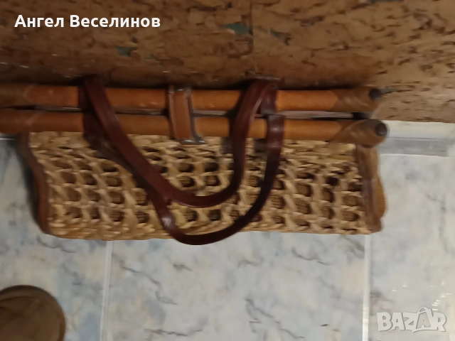 стара плетена бамбукова чанта , снимка 3 - Антикварни и старинни предмети - 54146127