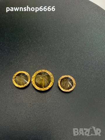 Комплект естествени цитрини 6.95 ct – централен камък 3.45 ct + чифт 1.75 ct , снимка 6 - Бижутерийни комплекти - 55483308