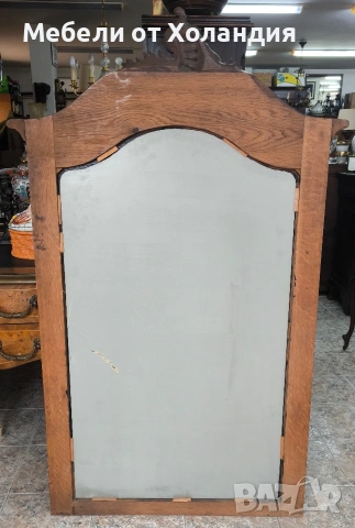 Голямо кристално огледало с дъбова рамка, снимка 8 - Антикварни и старинни предмети - 54067463